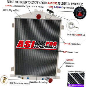 Radiator 1932�N�t�H�[�h���f����4��A���~�j�E�����W�G�[�^�[�n�C�{�[�C�O�����V�F���V�F�r�[���[�^�[�V���� 4 Row Aluminum Radiator For 1932 FORD MODEL HI BOY GRILL SHELL CHEVY MOTOR NEW�y���s�A���i�z