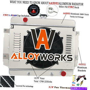 Radiator 1969�N��4��̃��W�G�[�^�[�V�����E�h�t�@��1970�V�{���[�x���G�A�J�v���X�u���b�N�E�b�h 4 Row Radiator Shroud Fan For 1969 1970 Chevy Impala Bel Air Caprice Brookwood�y���s�A���i�z