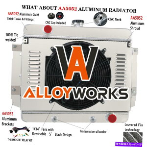 Radiator 4��A���~�j�E�����W�G�[�^�[�V�����E�h�t�@��1969-1970�V�{���[�C���p���x���G�A�J�v���X 4 Row Aluminum Radiator Shroud Fan For 1969-1970 Chevy Impala Bel Air Caprice�y���s�A���i�z