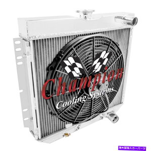 Radiator 2���WR�`�����s�I�����W�G�[�^�[���[�z�[�X�p�X20 �A16�t�@��1964-1968�t�H�[�h�M�����N�V�[ 2 Row WR Champion Radiator Lowhose Pass 20,16 Fan for 1964 - 1968 Ford Galaxie�y���s�A���i�z