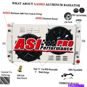 Radiator ASI 3񃉃WG[^[VEht@1988-1999V{[GMC C/K 1500 2500 3500gbN ASI 3 Rows Radiator Shroud Fan For 1988-1999 Chevy GMC C/K 1500 2500 3500 Truck