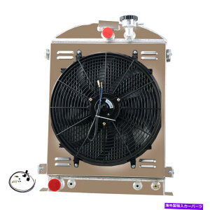Radiator 1928-1931 1930�t�H�[�h���f��A�O�����V�F��v8 4�񃉃W�G�[�^�[�V�����E�h�t�@������ For 1928-1931 1930 Ford Model A Grill Shells V8 4 Row Radiator Shroud Fan ALLOY�y���s�A���i�z