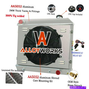 Radiator 1961-1966V{[xÕ|eBAbN[N4񃉃WG[^[+VEht@ 4 Rows Radiator+Shroud Fan For 1961-1966 Chevrolet Suburban Pontiac ALLOYWORKS