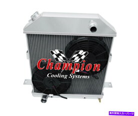 Radiator 3列ARチャンピオンラジエーターW/ 2 10 "ファン1939-1941 Ford Deluxe Ford Config 3 Row AR Champion Radiator W/ 2 10" Fans for 1939 - 1941 Ford Deluxe Ford Config
