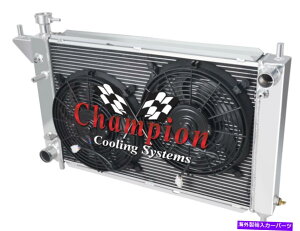 Radiator 3G[X`sIWG[^[W/ 2 12 "1994 1995 1996 Ford Mustang̃t@ 3 Row Ace Champion Radiator W/ 2 12" Fans for 1994 1995 1996 Ford Mustang