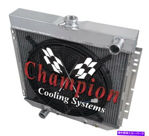 Radiator 3���E�N�C�[���`�����s�I�����W�G�[�^�[W/ 16 �t�@��1967-1970�t�H�[�h�}�X�^���OL6�G���W�� 3 Row Queen Champion Radiator W/ 16 Fan for 1967 - 1970 Ford Mustang L6 Engine