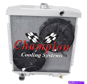Radiator 3̃ptH[}XA10 "t@1954-1956tH[hJX^Cux@C^[Zv^[v 3 Row Perf Radiator,10" Fans for 1954-1956 Ford Customline "Police Interceptor"