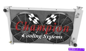 Radiator 3��JR�`�����s�I�����W�G�[�^�[28 �A2 14�t�@��-1967,1969-1972�V�{���[C/K�V���[�YV8 ENG 3 Row JR Champion Radiator 28,2 14 Fans-1967,1969-1972 Chevy C/K Series V8 Eng�y���s�A���i�z