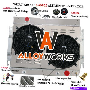 Radiator 1963-1968�V�{���[�x���G�A�C���p���G���J�~�m��4�񃉃W�G�[�^�[�V�����E�h�t�@�������[ 4 Row Radiator Shroud Fan Relay For 1963-1968 Chevrolet Bel Air Impala El Camino�y���s�A���i�z