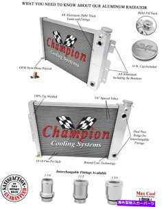 Radiator 3��AR�`�����s�I�����W�G�[�^�[W/ 1 1/2 1967�N����1969�N�̃J�}���r�b�OLS�X���b�v 3 Row AR Champion Radiator W/ 1 1/2 Fittings for 1967 - 1969 Camaro Big LS Swap�y���s�A���i�z