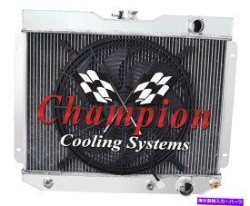 Radiator 4列ジャムチャンピオンラジエーターW/ 16 "ファン1965シボレーベルエア＃MC65BA 4 Row Jamn Champion Radiator W/ 16" Fan for 1965 Chevrolet Bel Air #MC65BA