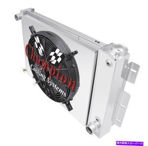 Radiator 2AA`sIWG[^[W/ 16 "t@ƃVEh1967-1969 Trans Am V8 Eng 2 Row AL Champion Radiator W/ 16" Fan and Shroud for 1967 - 1969 Trans Am V8 Eng