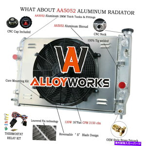 Radiator �A���~�j�E�����W�G�[�^�[�V�����E�h�t�@��4��t�B�b�g1993-2002�V�{���[�J�}��Z28 5.7L V8 Aluminum Radiator Shroud Fan 4 Row fits 1993-2002 Chevrolet Camaro Z28 5.7L V8�y���s�A���i�z