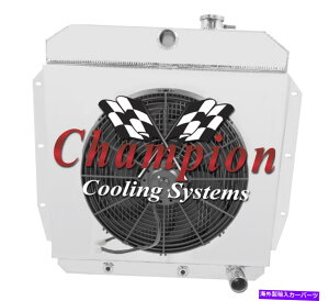 Radiator 2s1 "SR`sIWG[^[W/ 16"t@ƃVEh1955-1959V{[gbN 2 Row 1" SR Champion Radiator W/ 16" Fan and Shroud for 1955 - 1959 Chevy Truck