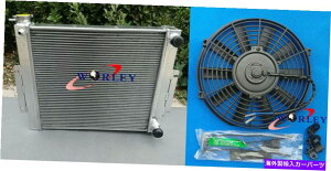 Radiator 3��̃��W�G�[�^�[+�W�[�vCJ7�̃t�@���V�{���[v8 LS�X���b�v1976-1986 CJ�N���X�t���[ 3 ROW Radiator+FAN For JEEP CJ7 WITH CHEVY V8 LS SWAP MT 1976-1986 CJ Crossflow�y���s�A���i�z