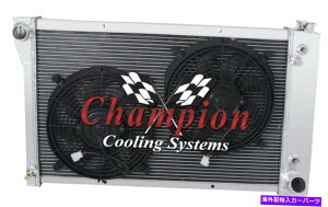 Radiator 3 row jr`sIWG[^[26 "A2 12"t@ - 1967-1972V{[C/KV[YsbNAbv 3 Row JR Champion Radiator 26",2 12" Fans - 1967 - 1972 Chevy C/K Series Pickup