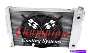 Radiator 3 row ar�`�����s�I�����W�G�[�^�[�A16 �t�@��1 1/2 fittings-1967-1969 trans am ls swap 3 Row AR Champion Radiator,16 Fan-1 1/2 Fittings-1967-1969 Trans Am LS Swap�y���s�A���i�z