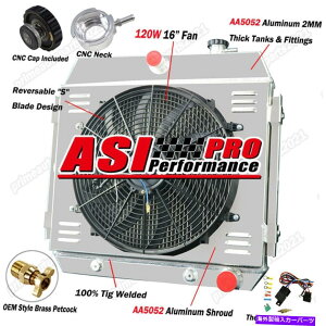 Radiator �t�B�b�g1955-1957 Chevy Bel Air 210 Nomad L6 V8 4row Radiator+Shroud Fan Fits 1955-1957 Chevy Bel Air 210 Nomad L6 V8 With 4Row Radiator+Shroud Fan�y���s�A���i�z