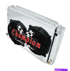 Radiator 2���WR�`�����s�I�����W�G�[�^�[W/ 2 12 �t�@���ƃV�����E�h1979-1993�t�H�[�h�}�X�^���O 2 Row WR Champion Radiator W/ 2 12 Fans and Shroud for 1979 - 1993 Ford Mustang�y���s�A���i�z