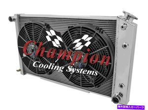Radiator 70-85 GM 26 �R�A��4��̃��W�G�[�^�[�ƃt�@���R���{ 4 Row Radiator and Fan Combo For 70-85 GM 26 Core�y���s�A���i�z