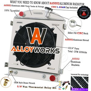 Radiator 1930-19384̃WG[^[VEht@1932tH[hfA񂾃V{[GW 4 Row Radiator Shroud Fan For 1930-1938 1932 Ford Model A Chopped Chevy Engine