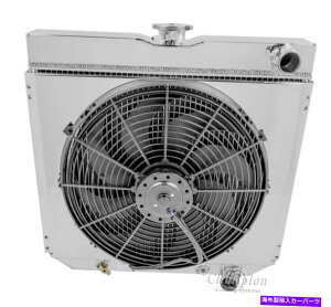 Radiator 2��`�����s�I�����W�G�[�^�[ +�V�����E�h + 16�C���`�t�@��1964-1968�t�H�[�h�J���g���[�X�N���C�A 2 Row Champion Radiator + Shroud + 16 Fan For 1964-1968 Ford Country Squire�y���s�A���i�z