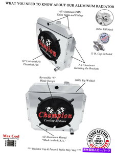 Radiator 3AAR`sIWG[^[W/ 16 "t@ƃVEh1961 1961 1962V{[gbN 3 Row AAR Champion Radiator W/ 16" Fan and Shroud for 1960 1961 1962 Chevy Truck