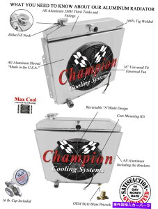 Radiator 2 row dr�`�����s�I�����W�G�[�^�[�A16�C���`�t�@���A1953�N����1956�N�̃t�H�[�h�g���b�Nv6�Av8 eng�̃V�����E�h 2 Row DR Champion Radiator,16 Fan,Shroud for 1953 - 1956 Ford Truck V6,V8 Eng�y���s�A���i�z