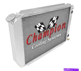 Radiator 3列のコールドチャンピオンラジエーター、1 1/2 "、1 3/4" Fittings-1979-1993マスタングLSスワップ 3 Row Cold Champion Radiator,1 1/2",1 3/4" Fittings-1979-1993 Mustang LS Swap