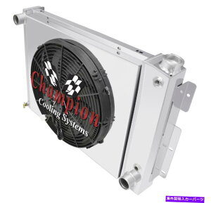 Radiator 2��JR�`�����s�I�����W�G�[�^�[�A16�C���`�t�@���A1967�N����1969�N�̃g�����X�A���X���[���u���b�N 2 Row JR Champion Radiator, 16 Fan, Shroud for 1967 - 1969 Trans Am Small Block�y���s�A���i�z