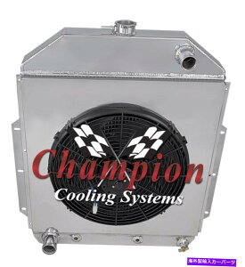 Radiator 2 row dr�`�����s�I�����W�G�[�^�[�A16�C���`�t�@���A1942�N����1952�N�̃t�H�[�h�g���b�N�t�H�[�h�\���̂��߂̃V�����E�h 2 Row DR Champion Radiator,16 Fan,Shroud for 1942 - 1952 Ford Truck Ford Config�y
