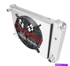 Radiator 3 Row Al Champion Radiator�A16�C���`�t�@���A1973�N�̃r���C�b�N�A�|��V8 Eng�̃V�����E�h 3 Row AL Champion Radiator, 16 Fan, Shroud for 1973 1974 Buick Apollo V8 Eng�y���s�A���i�z