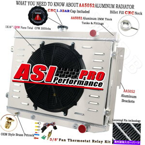 Radiator 4row���W�G�[�^�[�V�����E�h120W 16 �_�b�W�R���l�b�g1973-76/�v���}�X�t���[���[1975-78 4Row Radiator Shroud 120W 16Fan For Dodge Coronet 1973-76/Plymouth Fury 1975-78�y���s�A���i�z