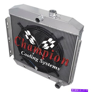 Radiator 4��̃E�G�X�^���`�����s�I�����W�G�[�^�[W/ 16 �t�@��1955 1956�V�{���[�x���G�A 4 Row Western Champion Radiator W/ 16 Fan for 1955 1956 Chevrolet Bel Air�y���s�A���i�z