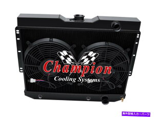 Radiator 3��SZ�`�����s�I���u���b�N�t�B�j�b�V�����W�G�[�^�[�A2 12 �t�@��-1959-1960,1964-1965�G���J�~�m 3 Row SZ Champion Black Finish Radiator,2 12 Fans-1959-1960,1964-1965 El Camino�y���s�A���i�z