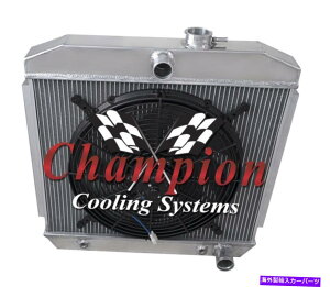 Radiator 4W`sIWG[^[W/ 16 "t@1955-1957V{[J[V8GW 4 Row Jamn Champion Radiator W/ 16" Fan for 1955 - 1957 Chevrolet Cars V8 Engine