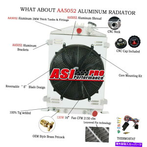 Radiator 4�񃉃W�G�[�^�[�V�����E�h�t�@�������[�ɓK������1932�t�H�[�h���f��B�O�����V�F���V�F�r�[v8 4 Row Radiator Shroud Fan Relay Fits 1932 Ford Model B Grill Shells Chevy V8�y���s�A���i�z