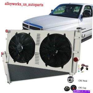 Radiator 1994�N����2002�N�̃_�b�WRAM 2500 3500 5.9/6.7L 4�񃉃W�G�[�^�[+�V�����E�h+�d�C�t�@�� For 1994-2002 Dodge Ram 2500 3500 5.9/6.7L 4 Row Radiator+Shroud+Electric Fan�y���s�A���i�z