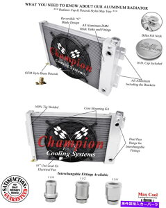 Radiator 3RS`sIWG[^[A16C`t@A1 1/2 "A1 3/4" -1967-1969J}rbOLSXbv 3 Row RS Champion Radiator,16" Fan,1 1/2",1 3/4"-1967-1969 Camaro Big LS Swap