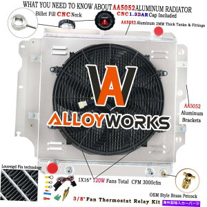 Radiator 4��̃��W�G�[�^�[�V�����E�h120W 16 1987-2006 Jeep Wrangler YJ/TJ/LJ L6 4.2L�̃t�@�� 4 Row Radiator Shroud 120W 16Fan For 1987-2006 JEEP WRANGLER YJ/TJ/LJ L6 4.2L�y���s�A���i�z