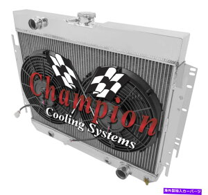 Radiator 1964 65 66 67 Chevy Chevelle 4 Row Champion Alum Radiator�t�@���R���{ 1964 65 66 67 Chevy Chevelle 4 Row Champion Alum Radiator Fan Combo�y���s�A���i�z