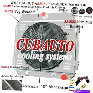 Radiator 4񃉃WG[^[+V{[xGA210m}hL6 V8 1tBteB1955-1957̃VEht@ 4 Rows Radiator+Shroud Fan For Chevy Bel Air 210 Nomad L6 V8 One-Fifty 1955-1957