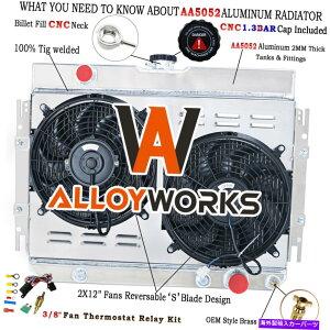 Radiator 1963-1968�̃A���~�j�E��4�񃉃W�G�[�^�[+�V�����E�h�t�@�� Aluminum 4 Row Radiator+Shroud Fan For 1963-1968 Chevy Bel Air Impala Biscayne�y���s�A���i�z