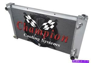Radiator 4 row jr`sIWG[^[28 "RAA1967N1972ÑV{[uU[v8GÕt@ 4 Row JR Champion Radiator 28" Core, 16" Fan for 1967 - 1972 Chevy Blazer V8 Eng