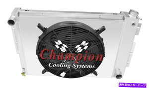 Radiator 2kr`sIWG[^[W/ 16 "t@ƃVEh1967-1969 Trans Am V8 Eng 2 Row KR Champion Radiator W/ 16" Fan and Shroud for 1967 - 1969 Trans Am V8 Eng