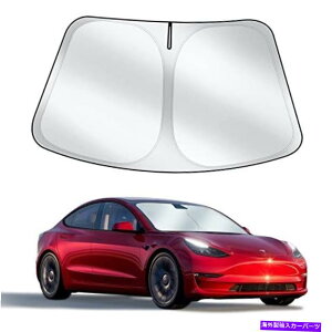 TVF[h eXf3/ŷ߂ɐ݌vꂽ`mTVF[htgV[ĥ... Chirano Sunshade Designed for Tesla Model 3/Y Exclusively Front Windshield Do...