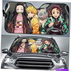TVF[h f[XC[J[܂肽ݎToCU[UVubNgbNTVF[hEBhEtgKX Demon Slayer Car Foldable Sun Visor UV Block Truck Sun Shades Window Windshield