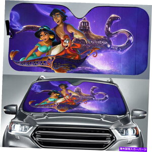 TVF[h Aladdin 1992 Catoon AladdinJasmine on Carpet Magic Lamp Car Sun Shade Aladdin 1992 Catoon Aladdin And Jasmine On Carpet Magic Lamp Car Sun Shade