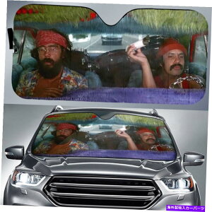 TVF[h `[`ƃ`J[TVF[h`[`}ƃg~[`J[TVF[h Cheech And Chong Car Sunshade Cheech Marin and Tommy Chong Car Sun Shade