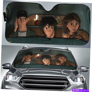 TVF[h rbOq[[6hiro hiro hiro hiro tadashi hamadaƏf̃LX̎Ԃ̃TVF[h Big Hero 6 Cartoon Hiro Hamada Tadashi Hamada And Aunt Cass on Car Car Sun Shade